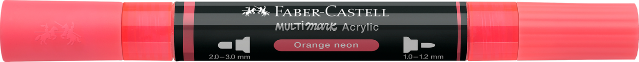 Marker acrilic multimark cul. 255 portocaliu neon faber-castell [2]