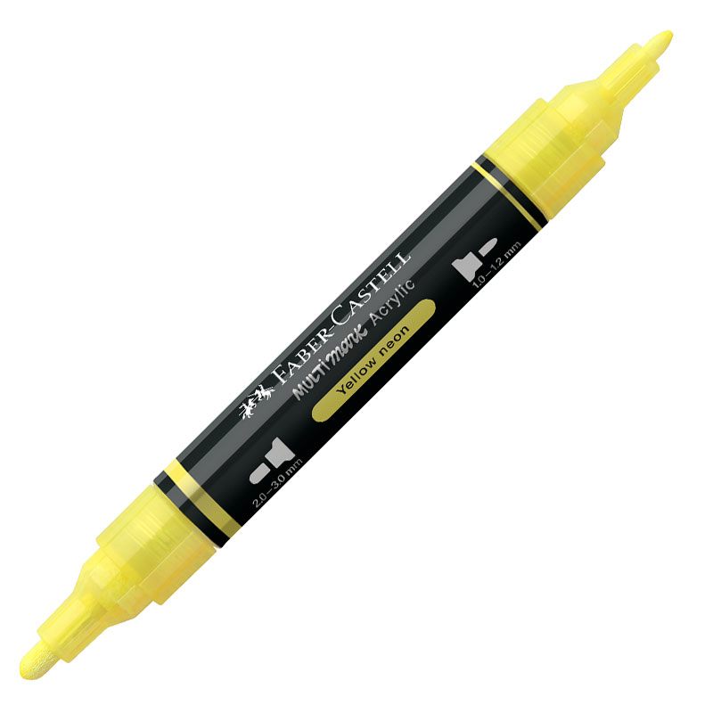 Art & Craft si Artizanat - Marker acrilic multimark cul. 256 galben neon faber-castell