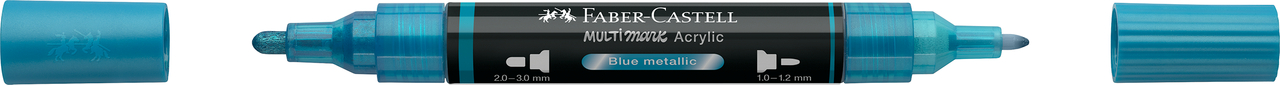 Marker acrilic multimark cul. 292 albastru metalizat faber-castell [3]