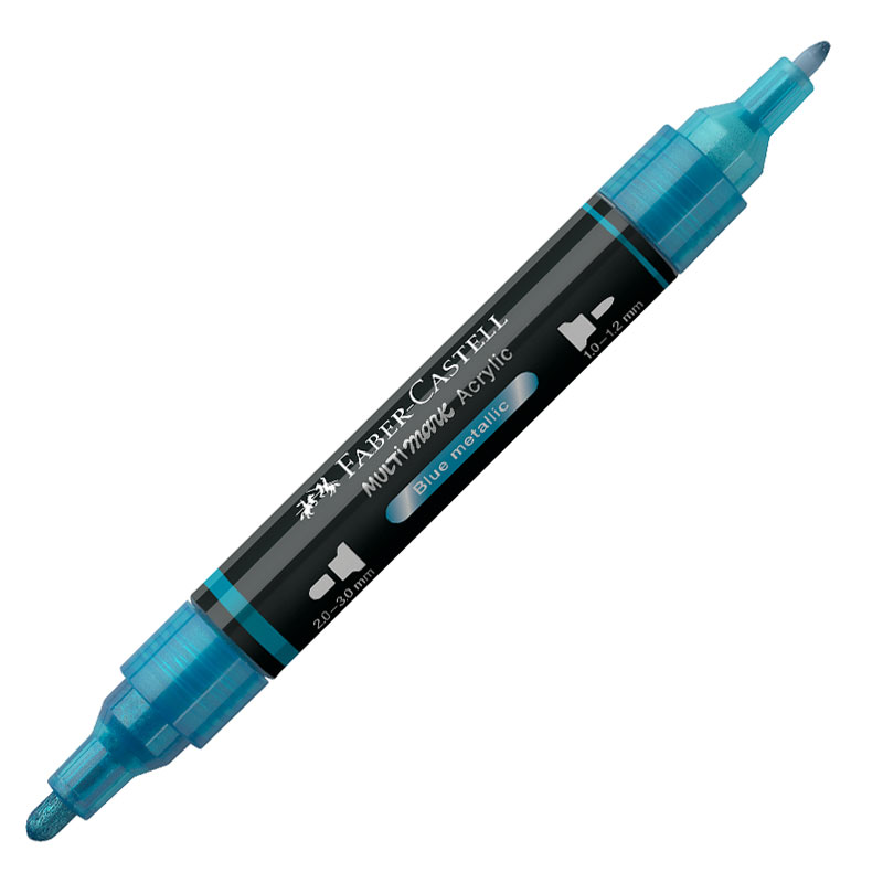 Art & Craft si Artizanat - Marker acrilic multimark cul. 292 albastru metalizat faber-castell