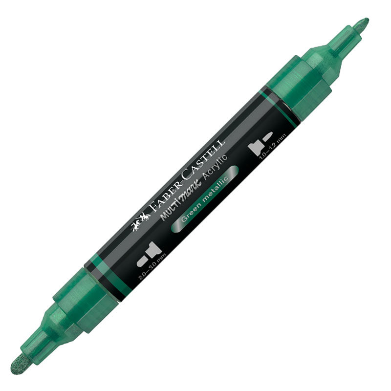 Art & Craft si Artizanat - Marker acrilic multimark cul. 295 verde metalizat faber-castell