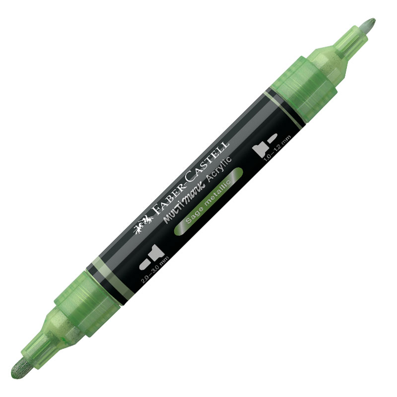 Art & Craft si Artizanat - Marker acrilic multimark cul. 298 verde arctic metalizat faber-castell
