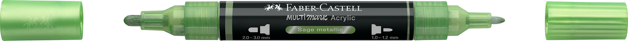Marker acrilic multimark cul. 298 verde arctic metalizat faber-castell [2]