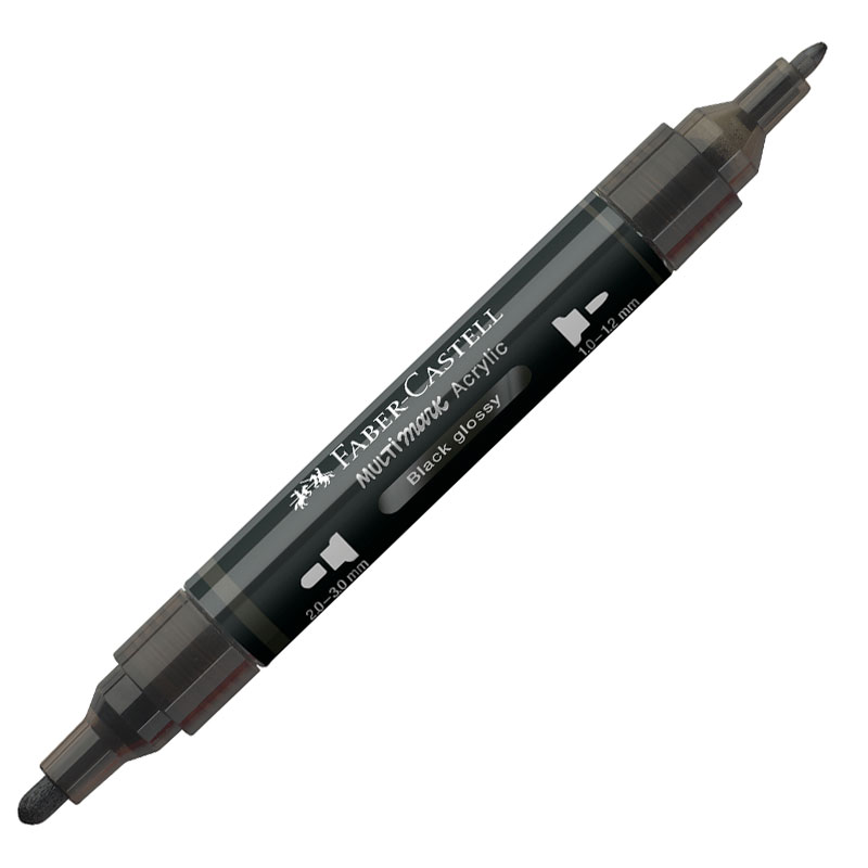 Art & Craft si Artizanat - Marker acrilic multimark cul. 299 negru lucios faber-castell