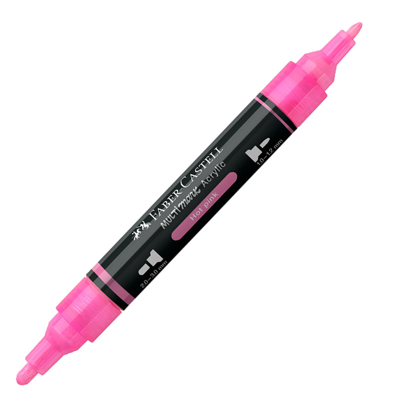 Art & Craft si Artizanat - Marker acrilic multimark cul. 329 roz aprins faber-castell