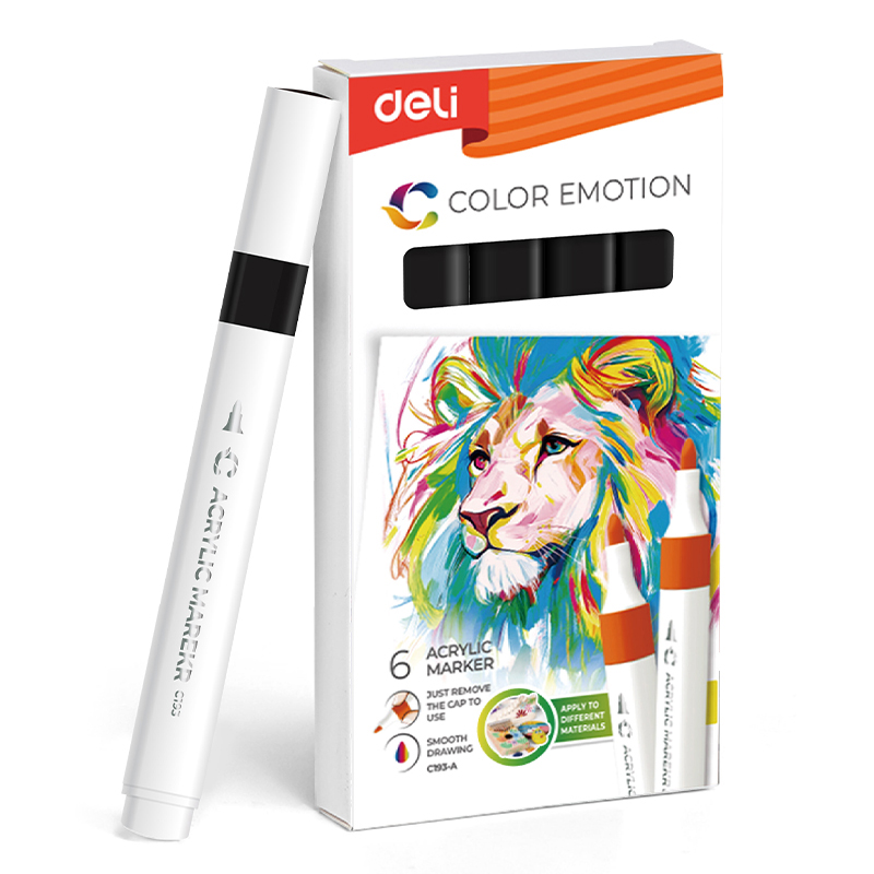 Art & Craft si Artizanat - Marker acrilic negru color emotion deli