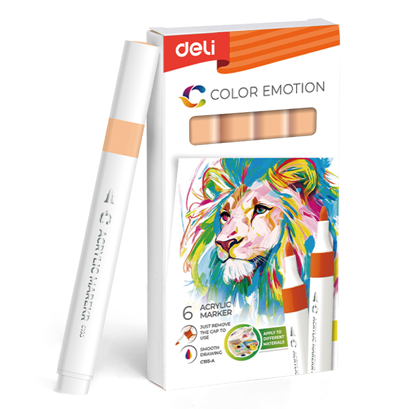 Art & Craft si Artizanat - Marker acrilic piersica color emotion deli