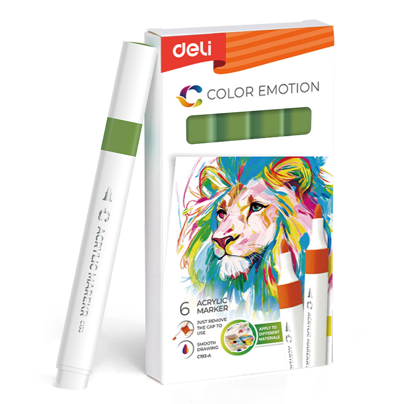 Art & Craft si Artizanat - Marker acrilic verde muschi color emotion deli