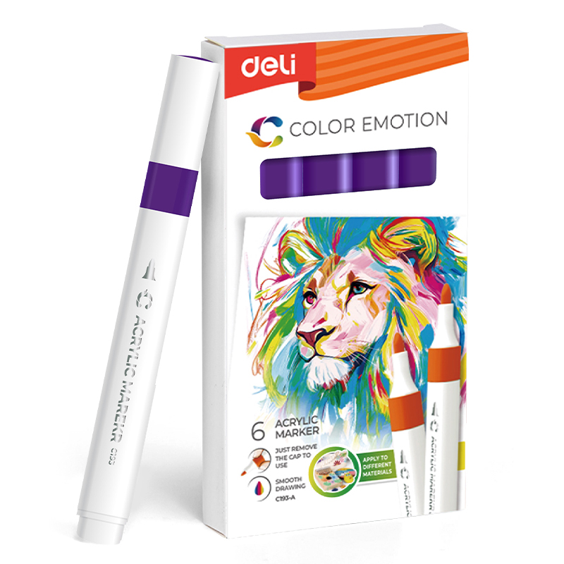 Art & Craft si Artizanat - Marker acrilic violet inchis color emotion deli