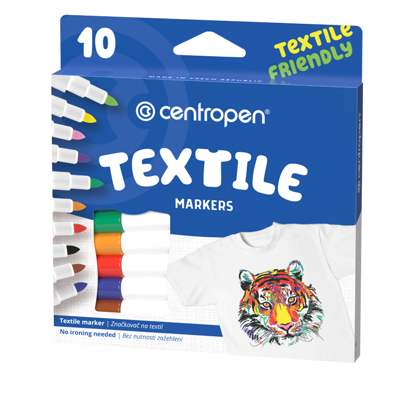Art & Craft si Artizanat - Marker pentru textile 10/set 2739 centropen
