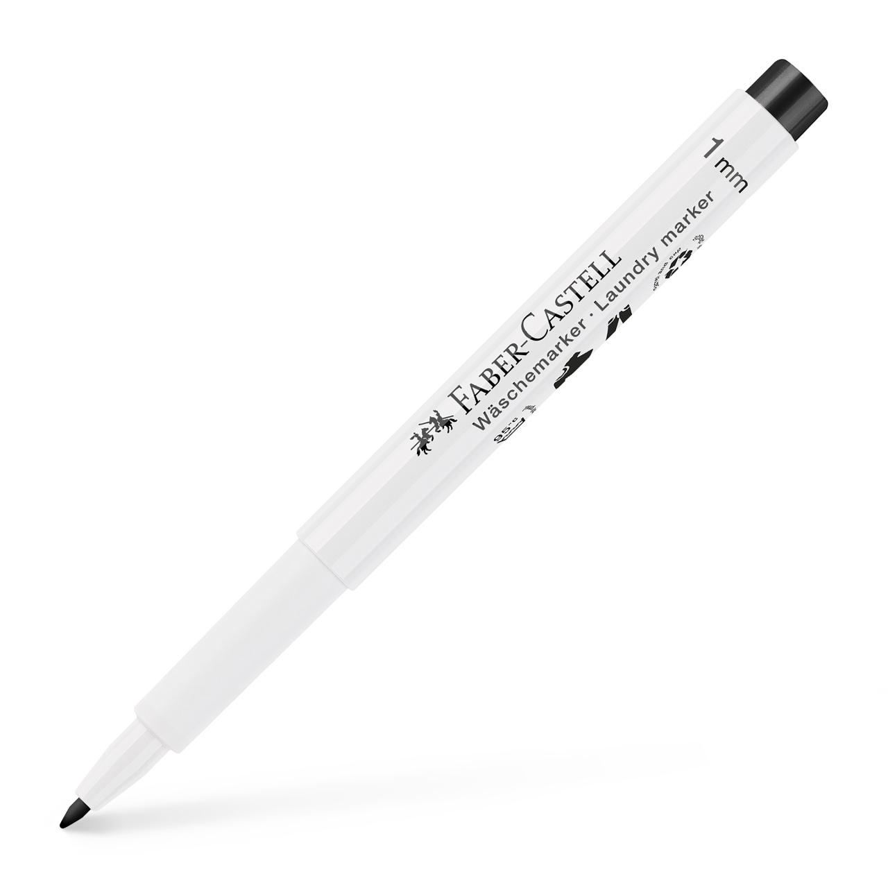 Art & Craft si Artizanat - Marker textil slim varf rotund negru faber-castell