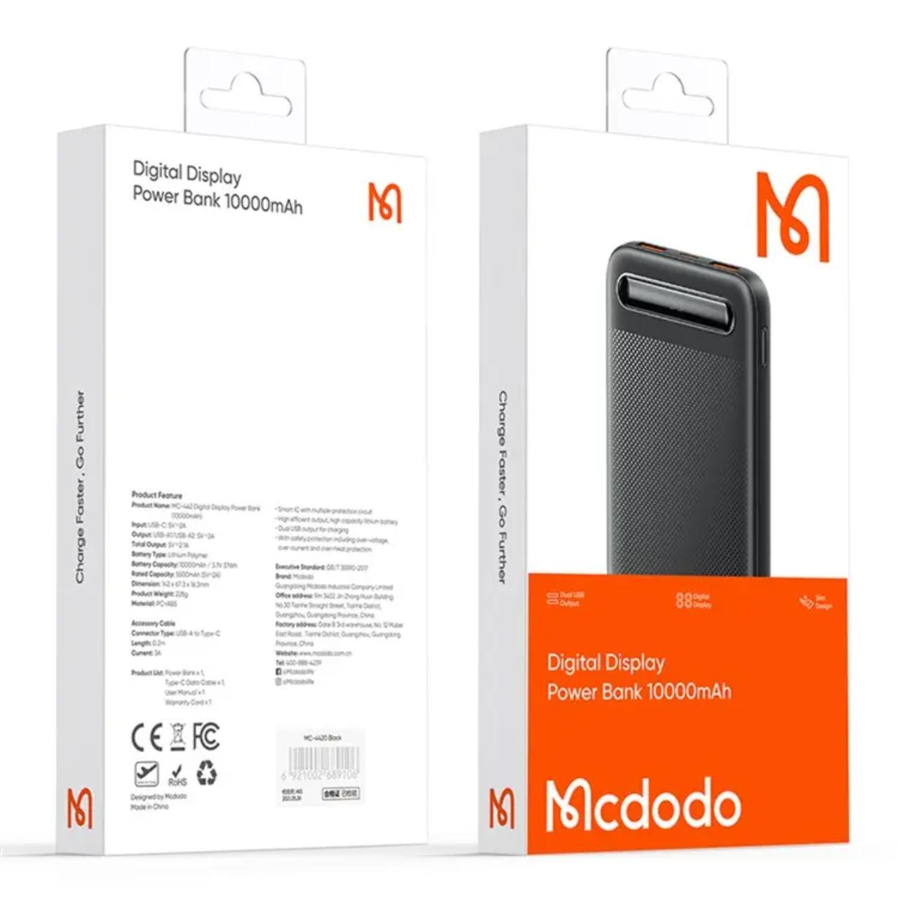 Mcdodo Acumulator Extern Star Series Digital Display 10000mAh, 15W, Negru [3]