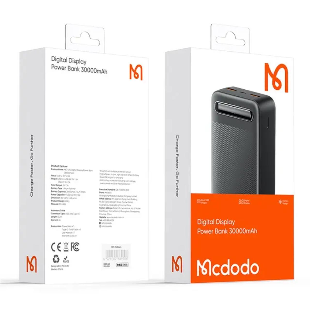 Mcdodo Acumulator Extern Star Series Digital Display 30000mAh, 15W, Negru [5]