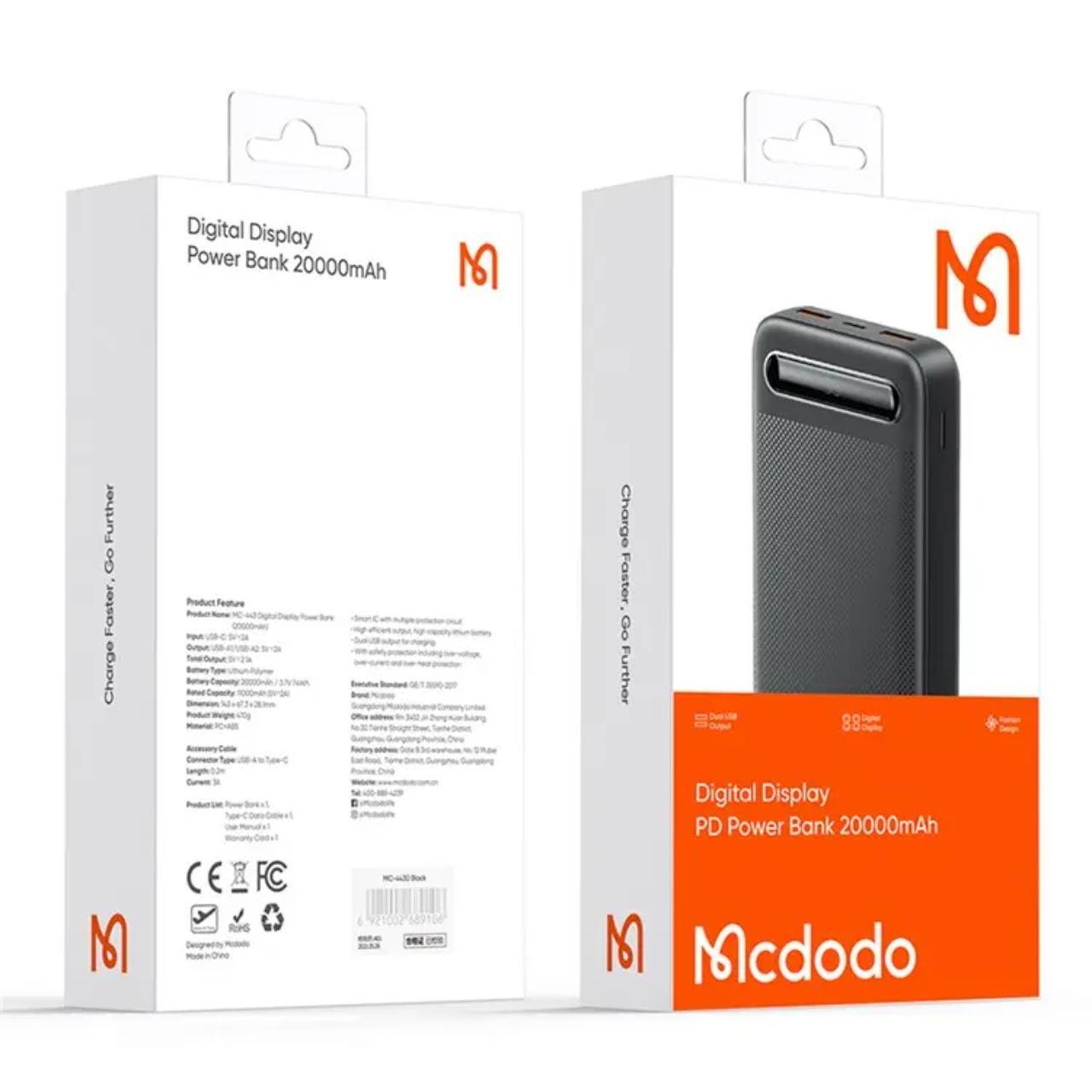 Mcdodo Acumulator Extern Star Series Digital Display 20000mAh, 10.5W, Negru [5]