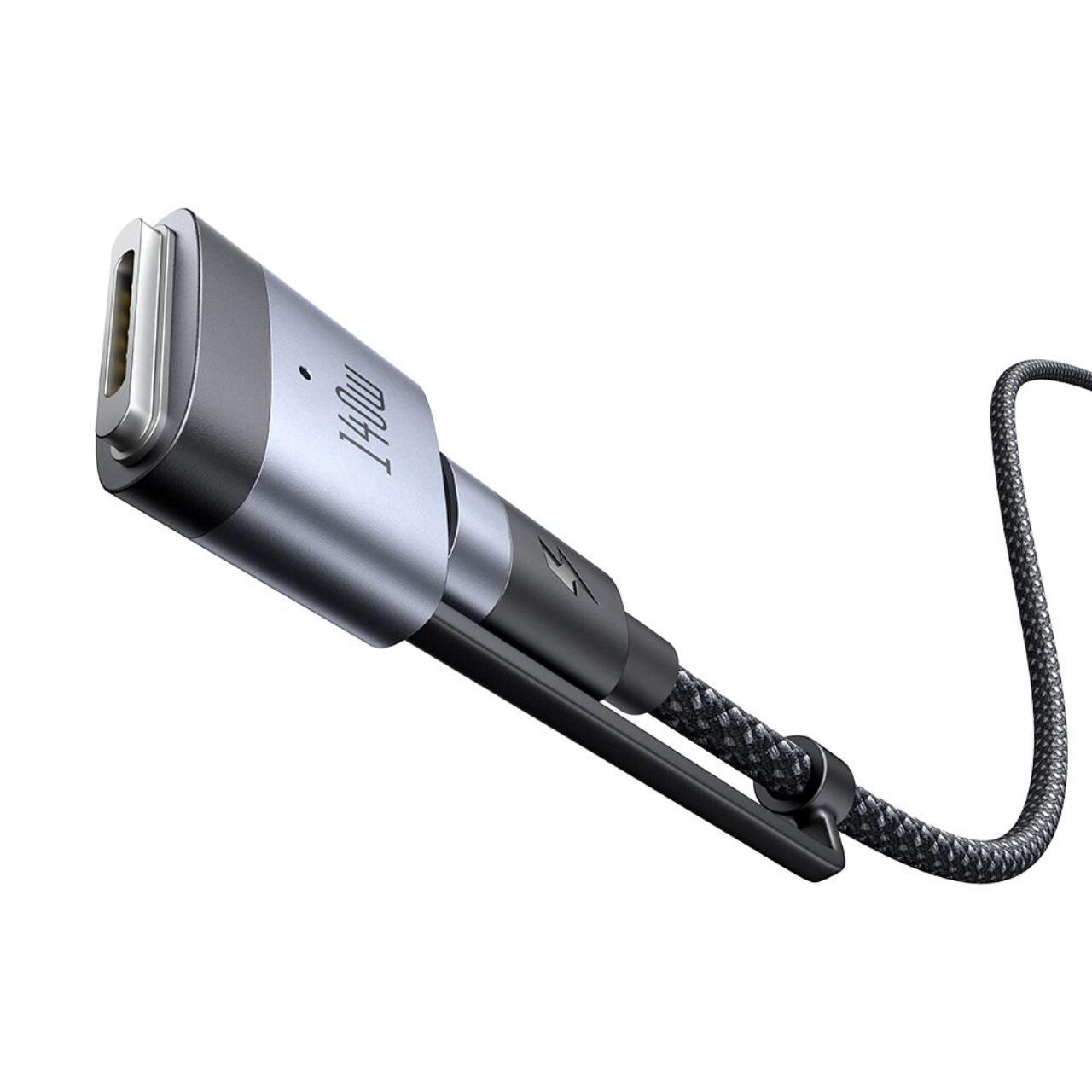 Mcdodo Cablu 2 in 1 Type-C la Type-C cu conector MagSafe 3, Super Fast Charging 240 W, Indicator LED, 2 m, Negru [13]