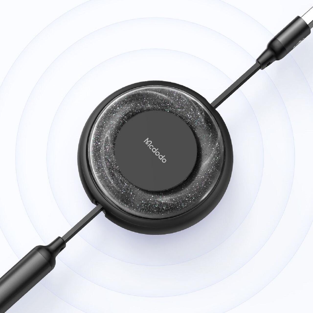 Mcdodo Cablu 3 in 1 USB la Lightning, MicroUSB si Type-C Super Fast Charging, 66W, 1.2m, Negru [3]