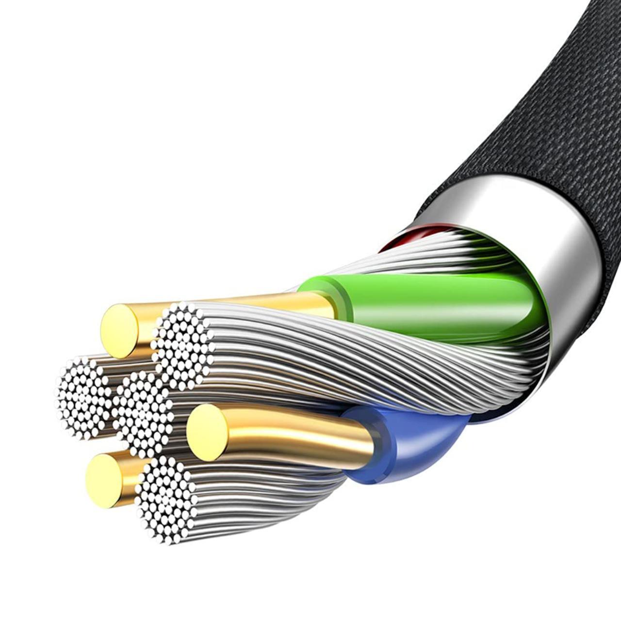 Mcdodo Cablu Audio Jack 3.5mm la Jack 3.5mm, impletit din nailon, 1.2m, Negru [2]