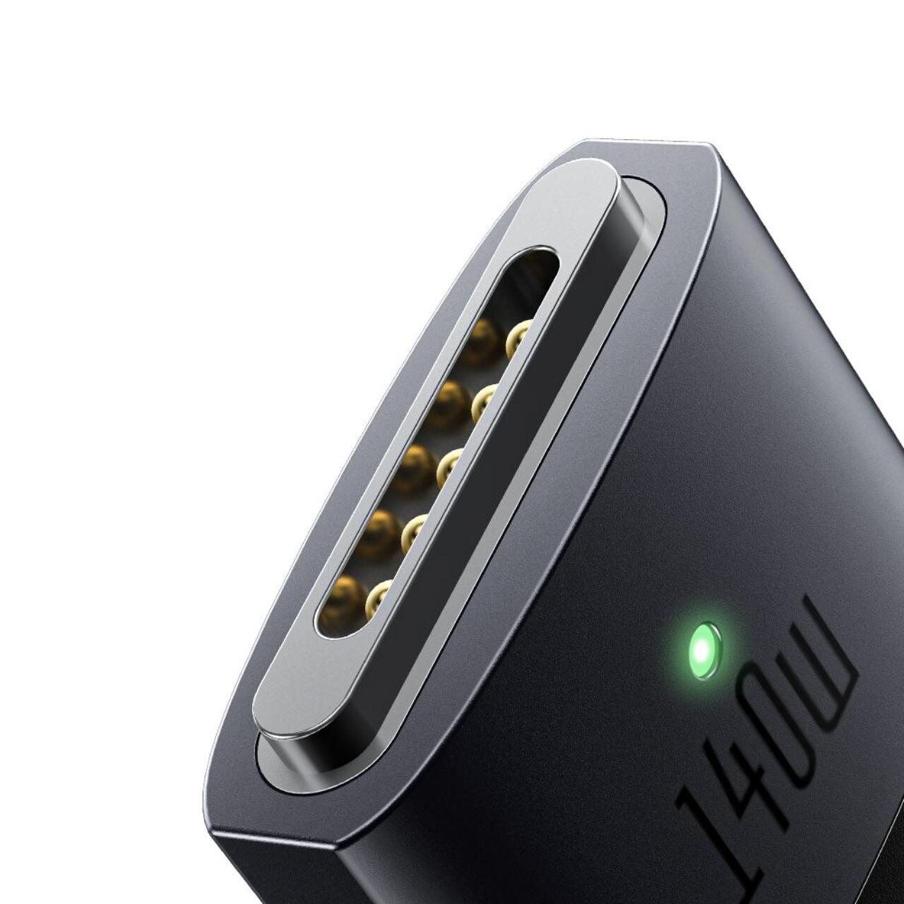 Mcdodo Cablu pentru MacBook Pro 16 inch (2021/2023), MacBook Air (2022), MacBook Pro 14 inch (2021/2023) Type-C la MagSafe 3, Fast Charger 140W, Indicator LED, 2m, Negru [1]