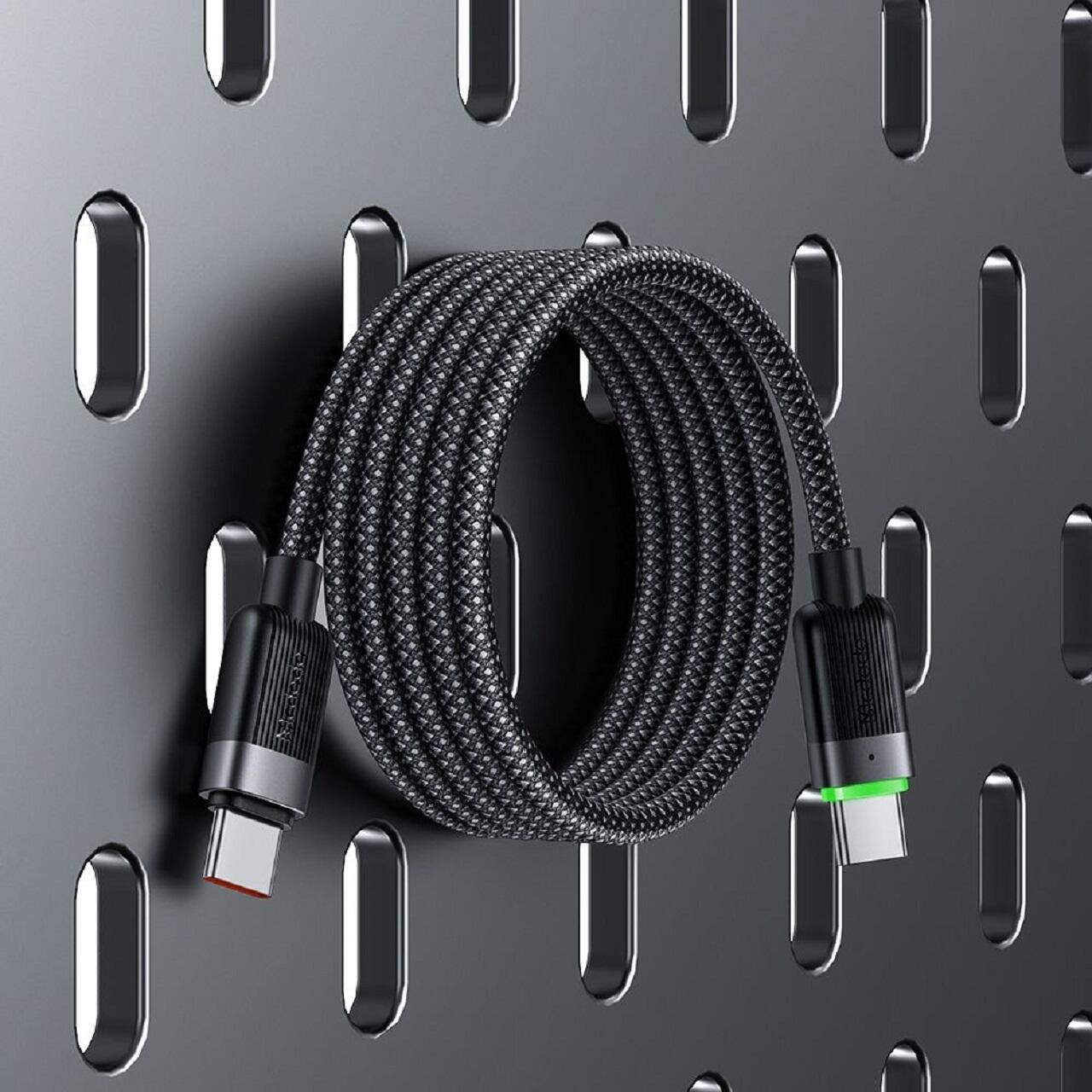 Mcdodo Cablu Type-C la Type-C 60W, Fast Charging, Self-Winding Series 1.2m Negru [3]