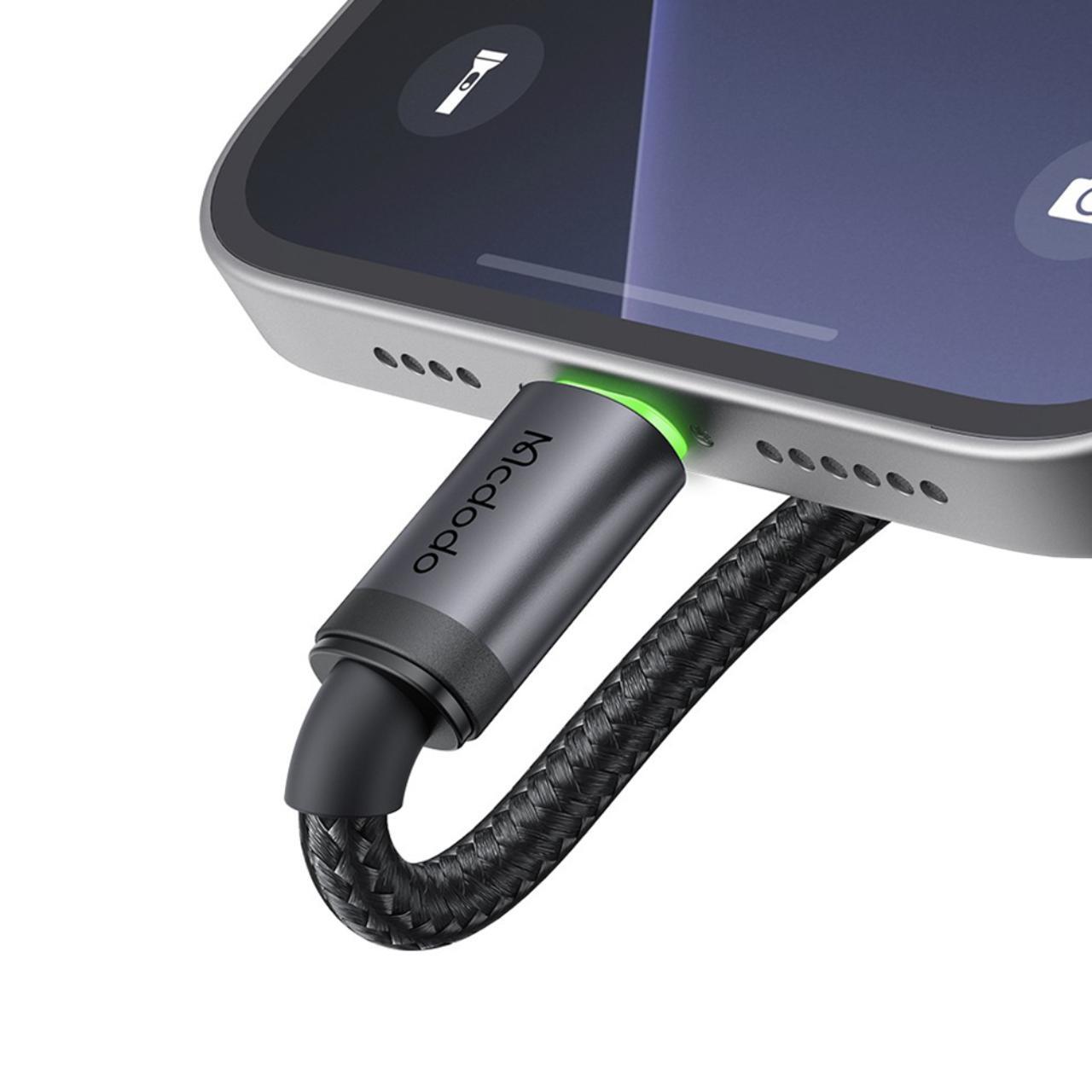 Mcdodo Cablu Type-C la Type-C PD60W Fast Charging, Aliaj de aluminiu, 1m, Negru [2]
