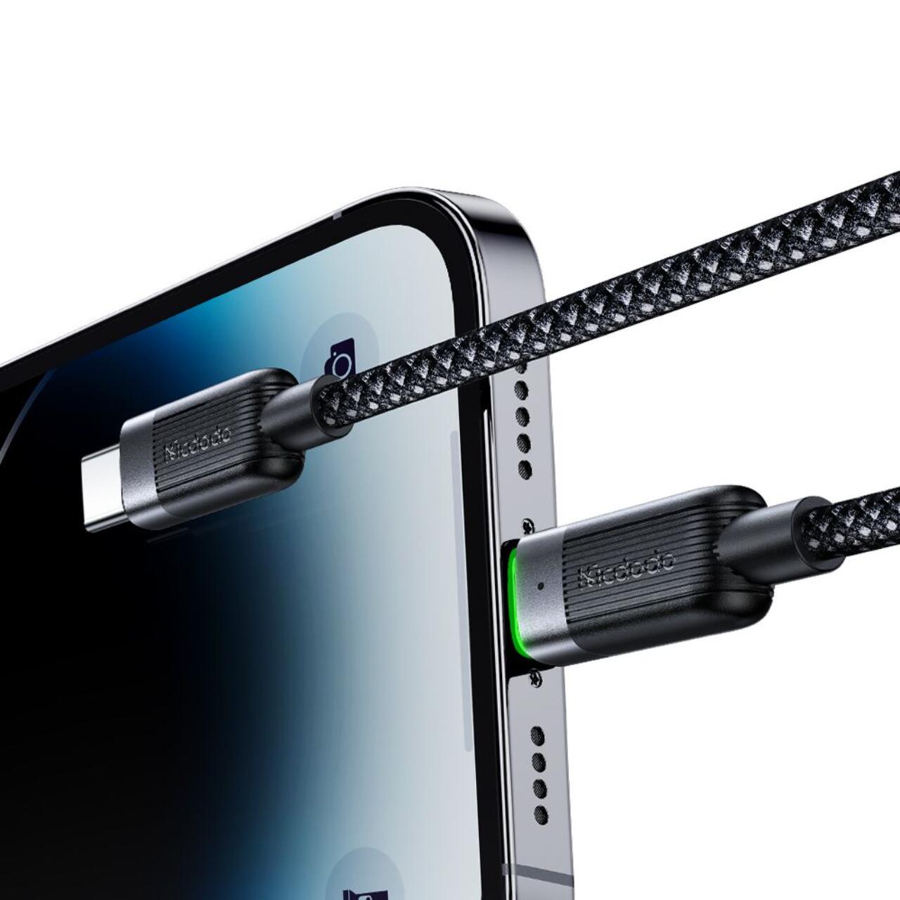 Mcdodo Cablu Type-C la Lightning 36W, Fast Charging Self-Winding Series, 1.2m Negru [5]