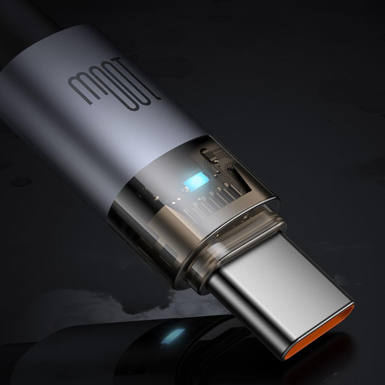 Mcdodo Cablu Type-C la Type-C Fast Charging, 100W, LED, 1.2m, Negru [1]