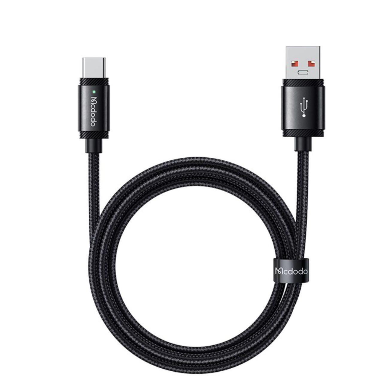 Mcdodo Cablu USB-A la Type-C SpeedCharge Series, Fast Charging, LED, 120W, 1.5m, Negru  [1]