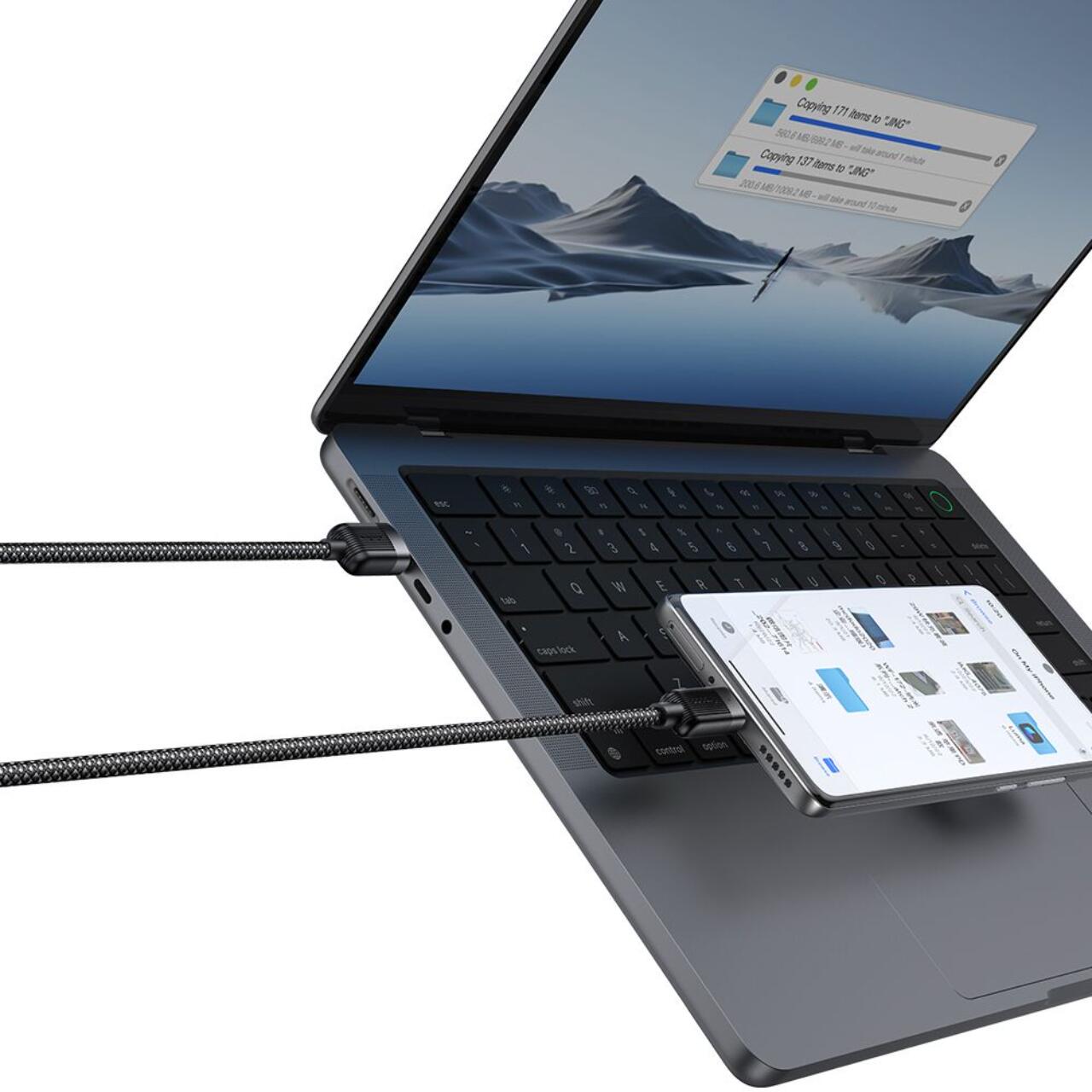 Mcdodo Cablu USB-A la Type-C Fast Charging 6A, Self-Winding Series 1.2m, Negru [2]