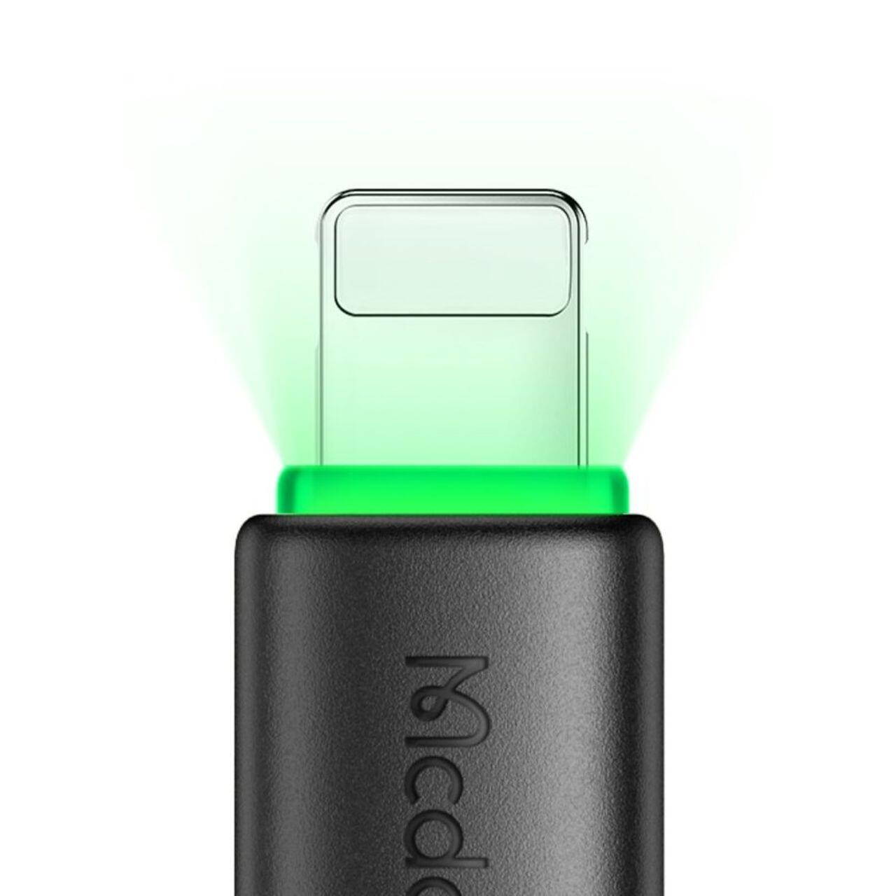 Mcdodo Cablu USB la Lightning Alpha Series Silicone Fast Charging, LED, 1.2m, Negru [3]