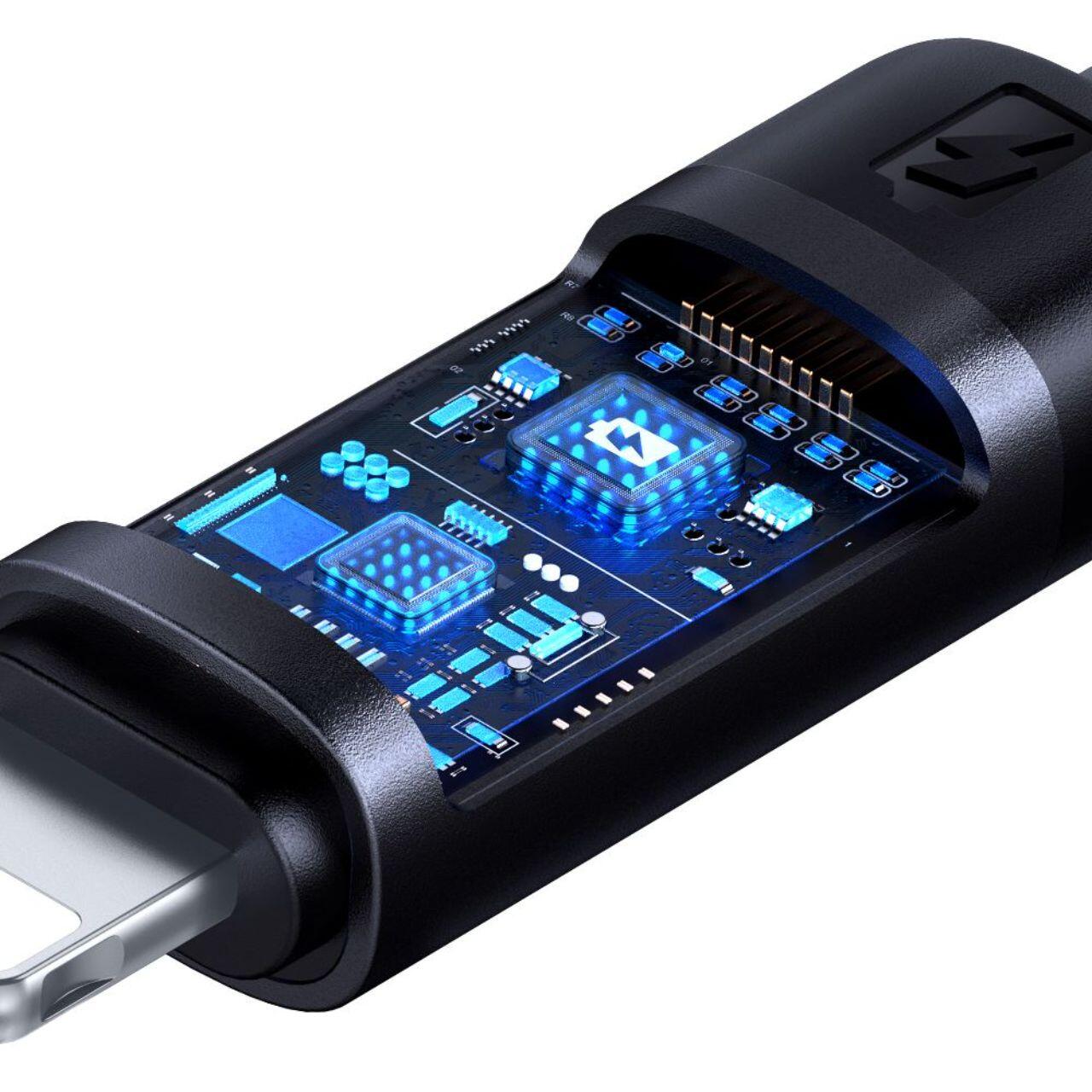 Laptop, Tablete & Telefoane - Mcdodo Cablu USB la Lightning Digial Display, Fast Charging, 1.2m, Negru