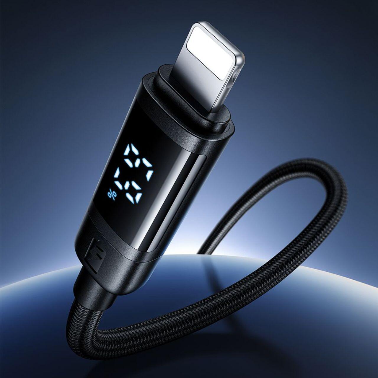 Mcdodo Cablu USB la Lightning Digial Display, Fast Charging, 1.2m, Negru [6]