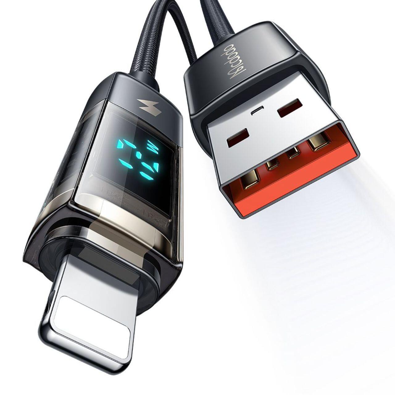 Mcdodo Cablu USB la Lightning Display Auto Power Off, Fast Charging, 1.2m, Negru [3]