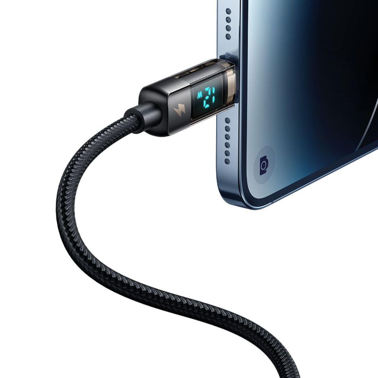 Mcdodo Cablu USB la Lightning Display Auto Power Off, Fast Charging, 1.2m, Negru [4]