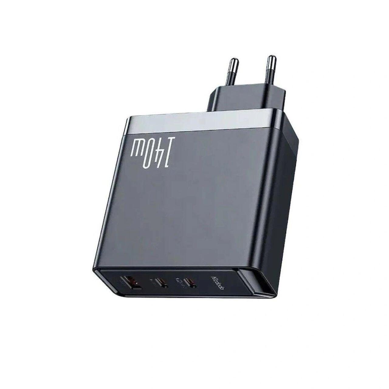 Mcdodo Incarcator Retea Port 2xType-C si 1xUSB-A GaN5 Pro Fast Charging 140W, Negru [1]