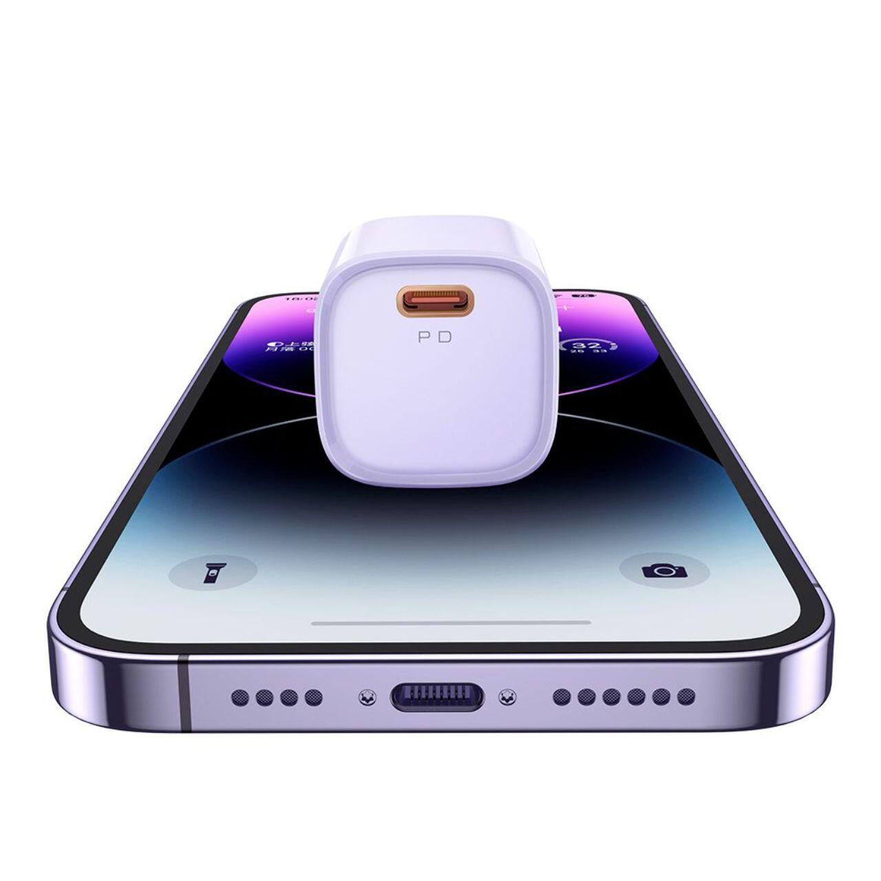 Mcdodo Incarcator Retea Nano Series Fast Charging PD Type-C, 20W, Mov [2]