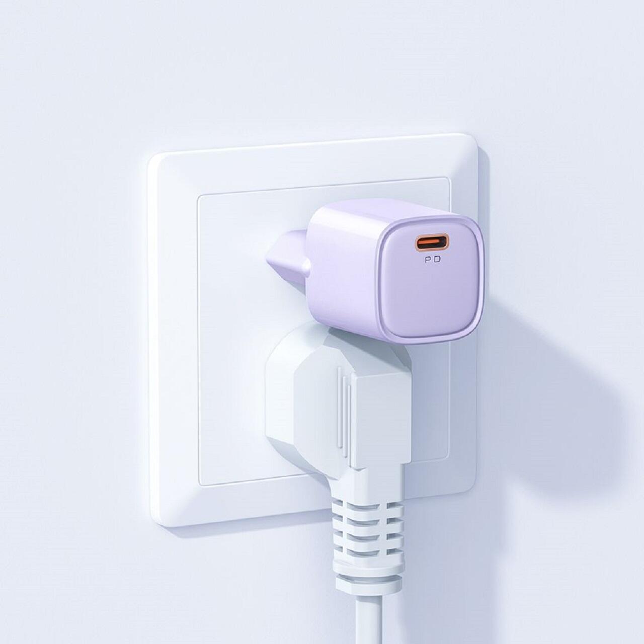 Mcdodo Incarcator Retea Nano Series Fast Charging PD Type-C, 20W, Mov [4]