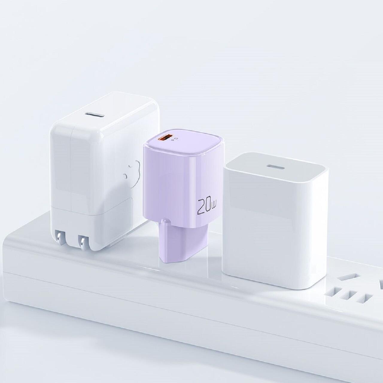 Mcdodo Incarcator Retea Nano Series Fast Charging PD Type-C, 20W, Mov [6]