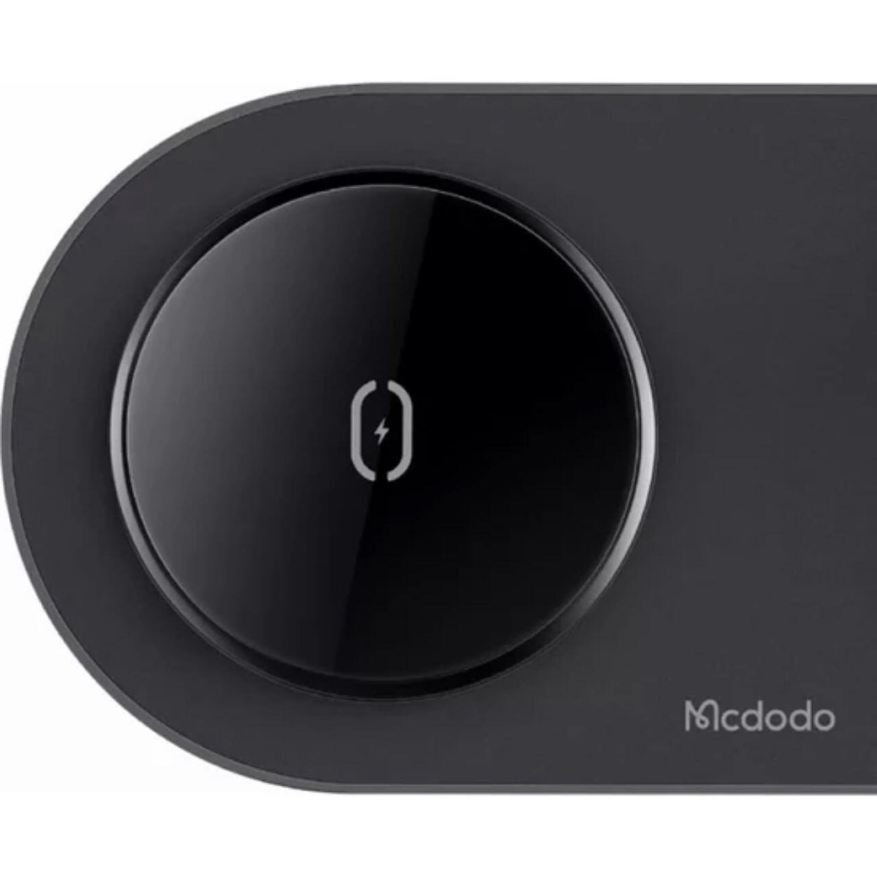 Mcdodo Incarcator Trio Wireless Charging Pad pentru telefon / TWS / Apple Watch, 15W, Negru [3]