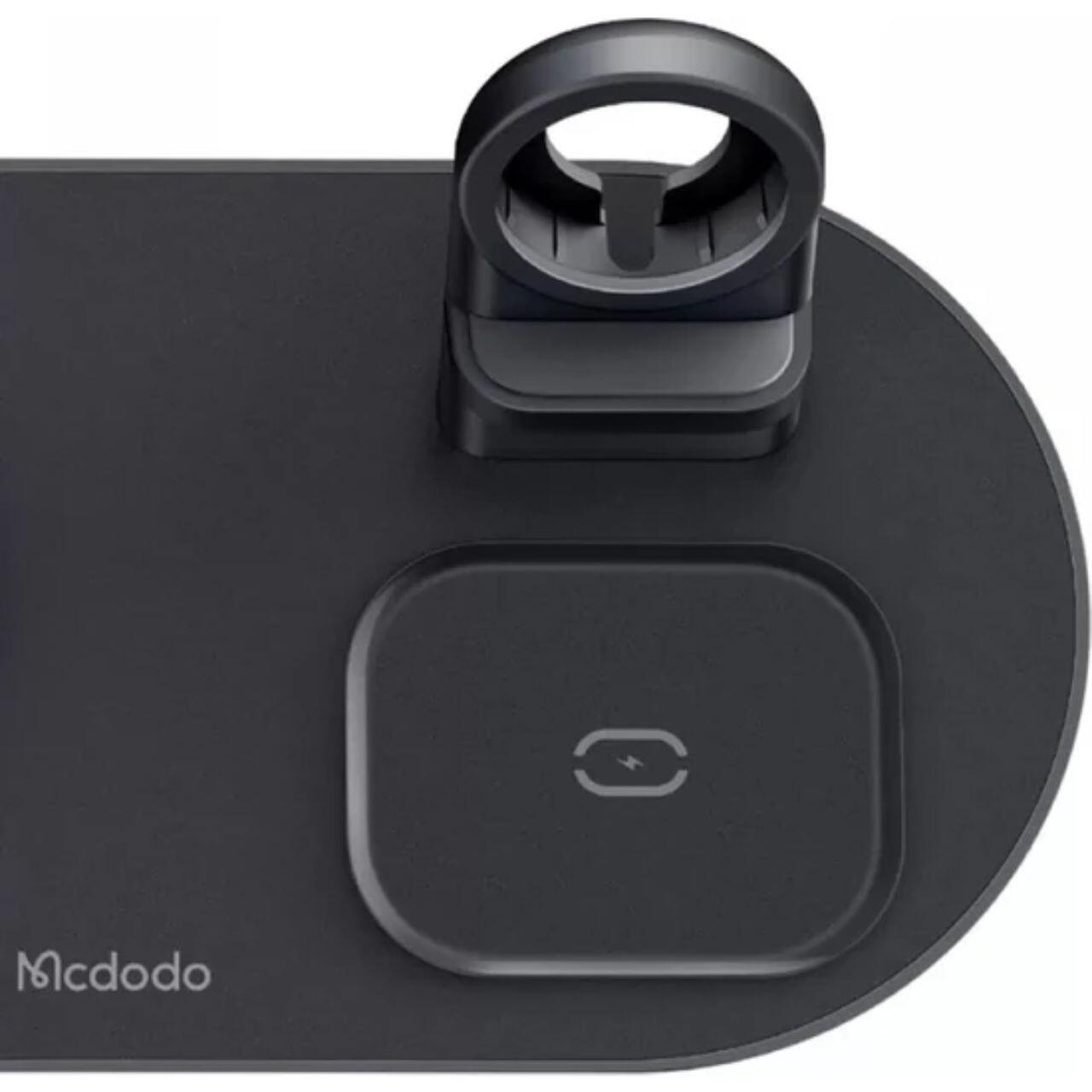 Mcdodo Incarcator Trio Wireless Charging Pad pentru telefon / TWS / Apple Watch, 15W, Negru [4]