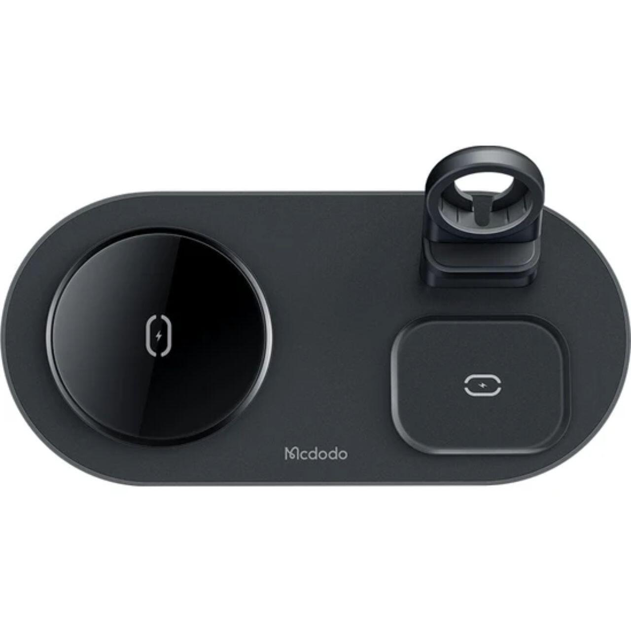 Laptop, Tablete & Telefoane - Mcdodo Incarcator Trio Wireless Charging Pad pentru telefon / TWS / Apple Watch, 15W, Negru