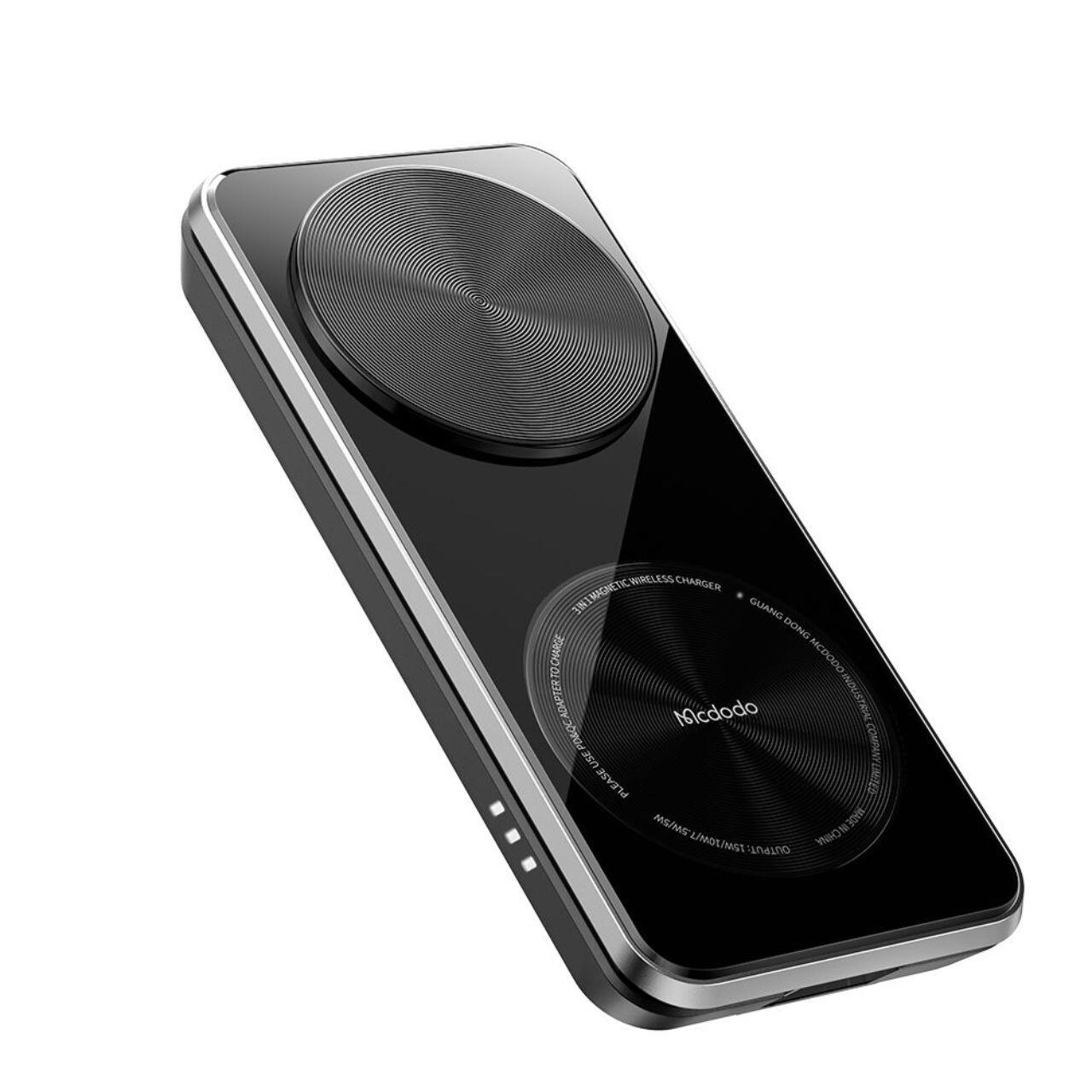 Laptop, Tablete & Telefoane - Mcdodo Incarcator Wireless Foldable 3in 1 Mangetic, pentru telefon / TWS / Apple Watch, 15W, Negru