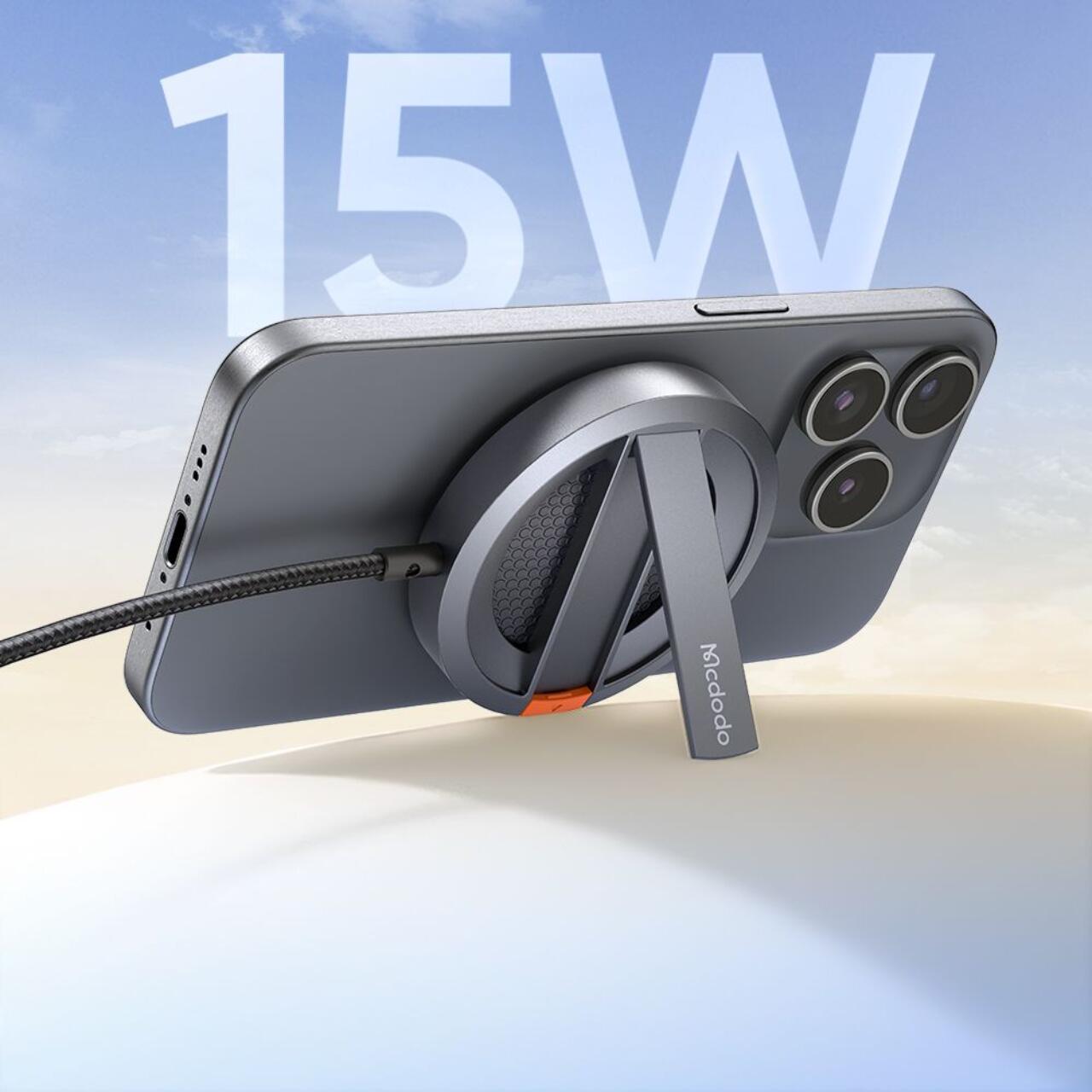 Mcdodo Incarcator wireless Magnetic, Suport, 15W, 1m Gri [2]