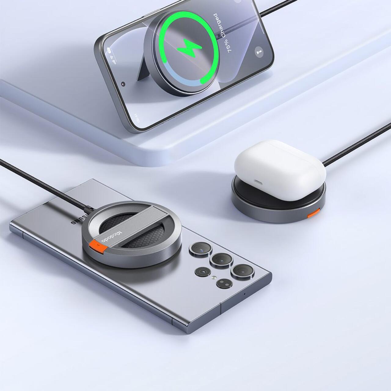 Mcdodo Incarcator wireless Magnetic, Suport, 15W, 1m Gri [8]