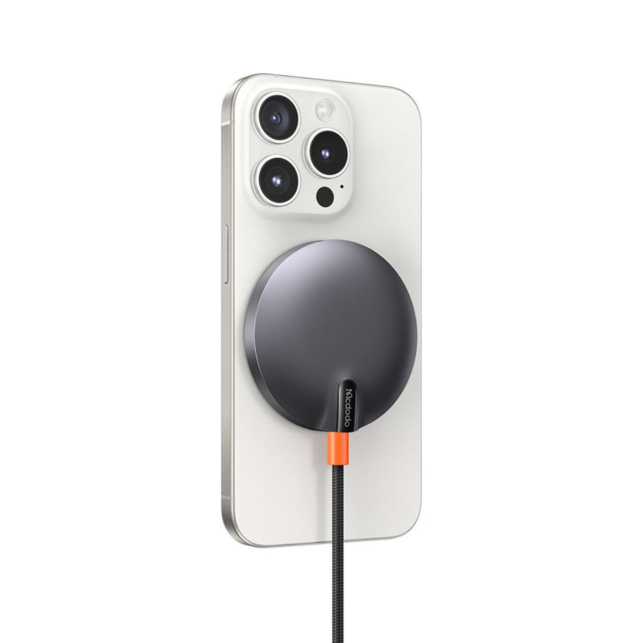 Mcdodo Incarcator wireless MagQ Magnetic, 15W, Qi2, cip MSC Negru [2]