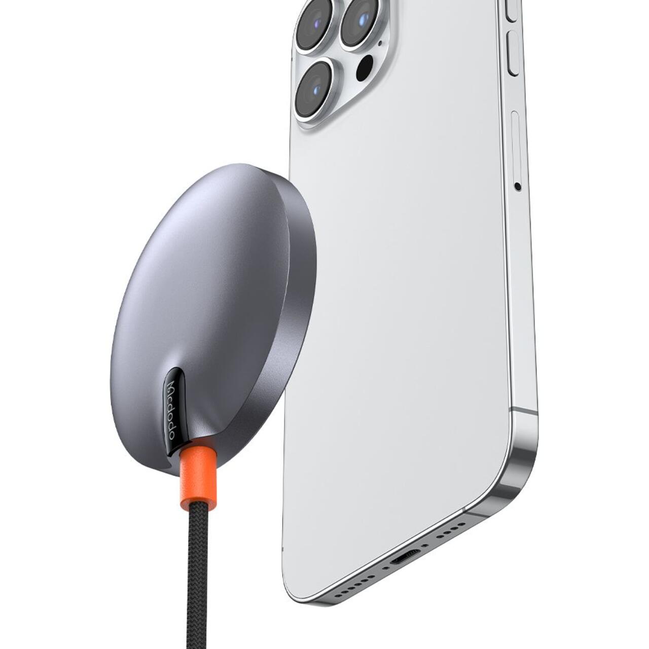 Mcdodo Incarcator wireless MagQ Magnetic, 15W, Qi2, cip MSC Negru [7]