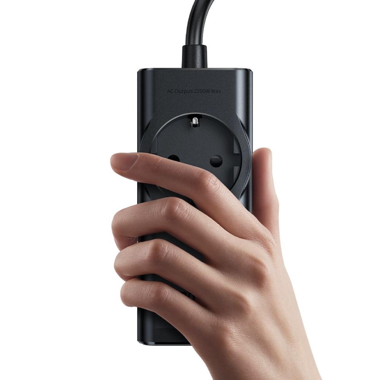 Mcdodo Incarcator de retea 4 in 1 cu prelungitor Super Cube Schuko, 2x Tip-C, USB-A, Fast Charge 70W, Tehnologie GaN, 1,5 m Negru [1]