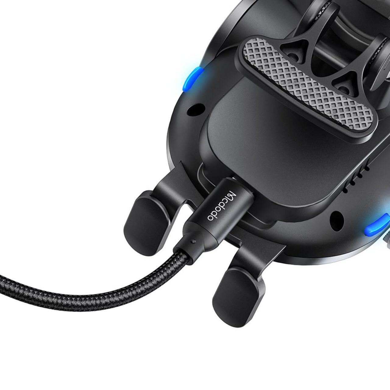 Mcdodo Suport Auto Magnetic ZN Series Dual Coil cu încarcare wireless, 15W, Negru [4]