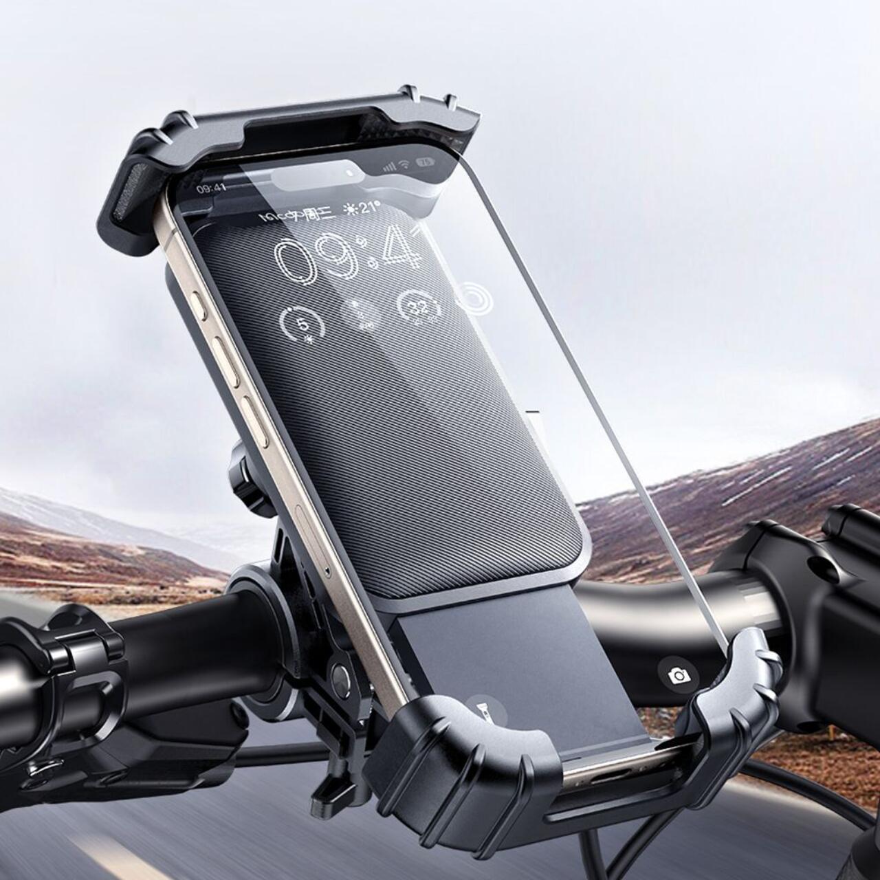 Mcdodo Suport Telefon pentru Bicicleta Basalt Series, reglabil  360, pentru telefoane cu diagonala 4,2 - 6,5 inch, Negru [5]
