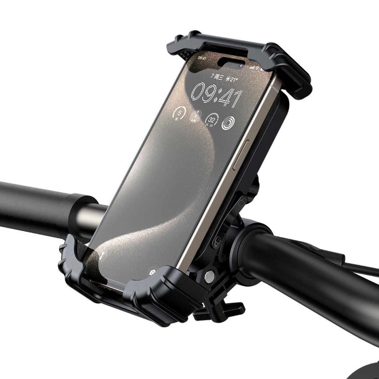 Mcdodo Suport Telefon pentru Bicicleta Basalt Series, reglabil  360, pentru telefoane cu diagonala 4,2 - 6,5 inch, Negru [3]