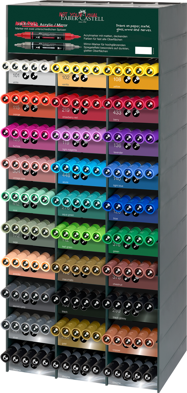 Art & Craft si Artizanat - Modul acrilic 150 markere acrilice multimark faber-castell